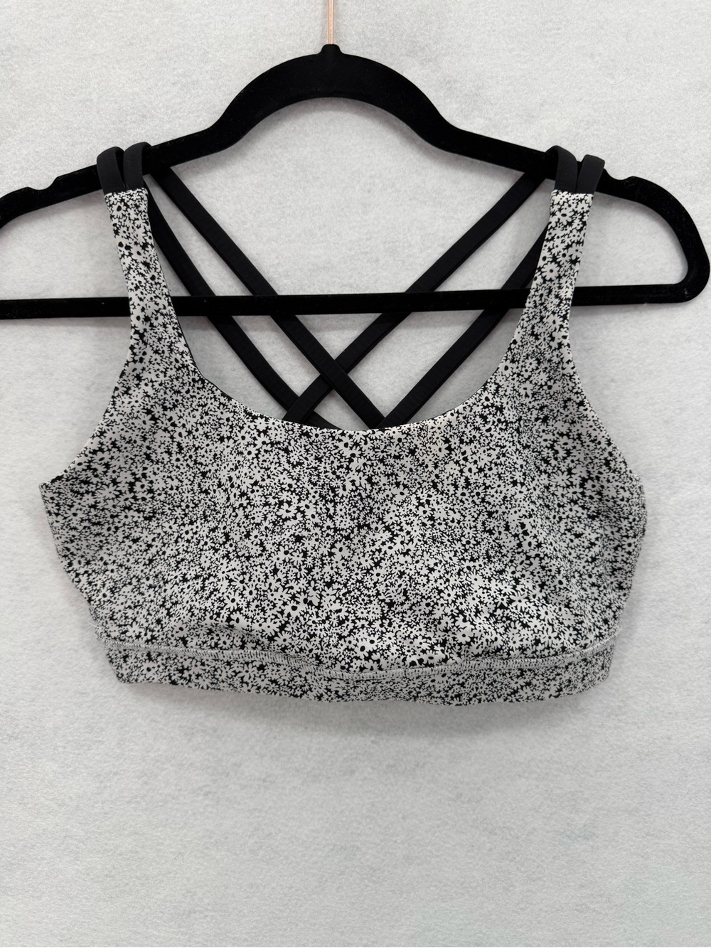 Lululemon Energy Bra Ditsy Daisy White Black‎ / Black Size 10
